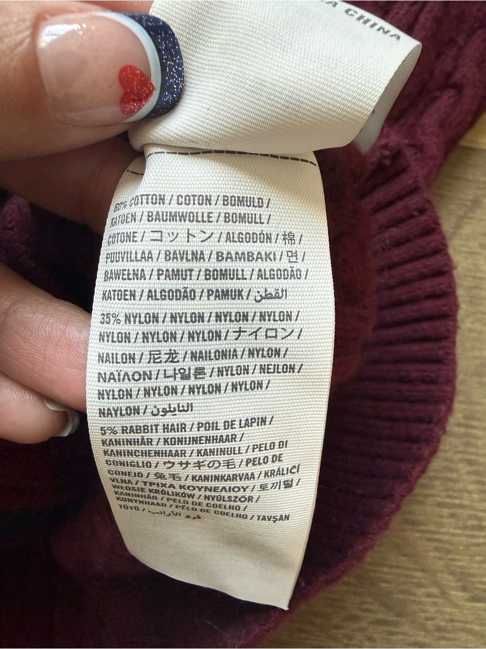 Abercrombie & Fitch Women's Burgundy Cable-Knit Cardigan Vintage Dark Academia - Picture 5 of 9